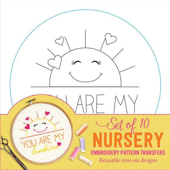 Peter Pauper Press Other - Nursery Embroidery Pattern Transfers Set of 10 Reusable Iron-On Designs